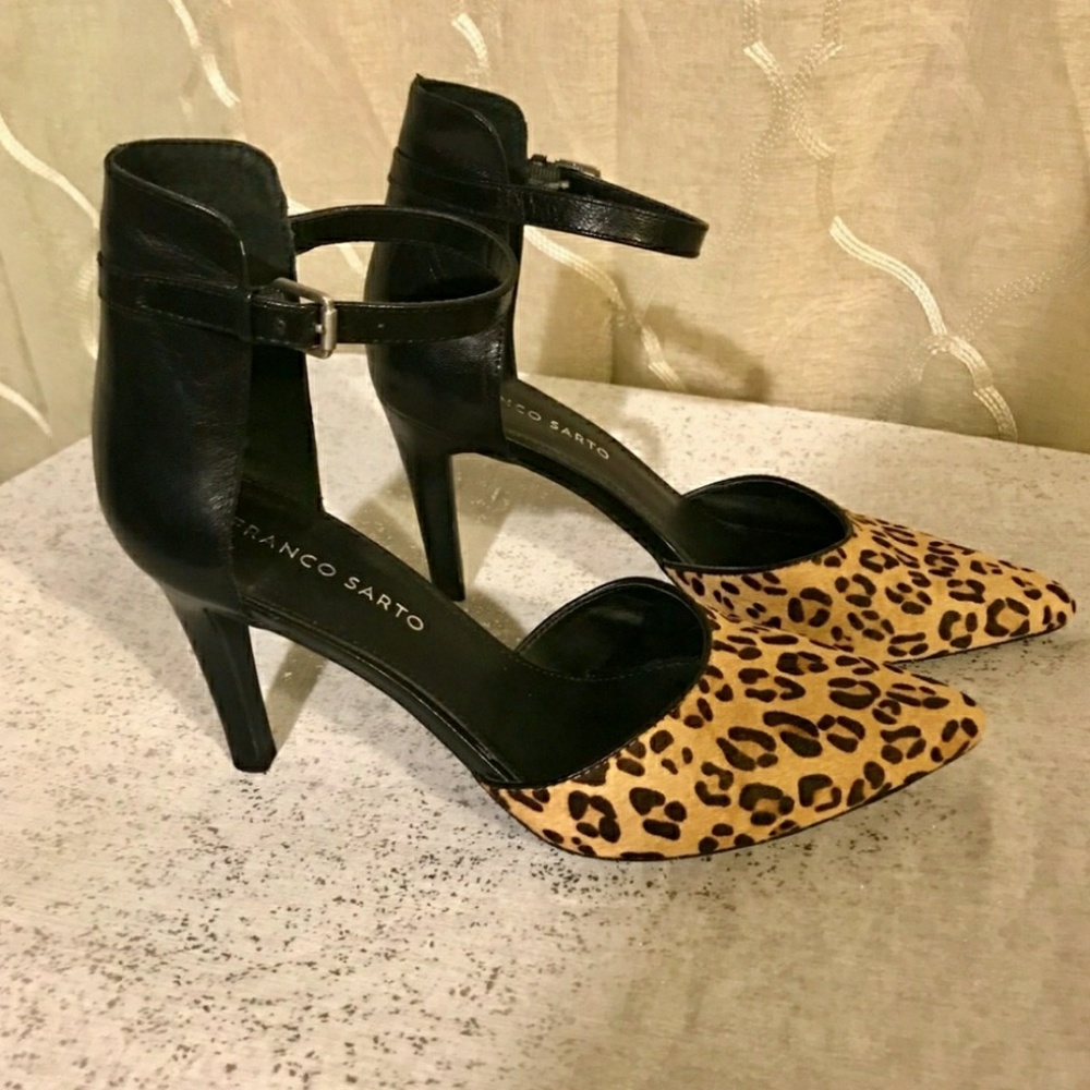 Franco Sarto Diamana Calf Hair & Leather Heels